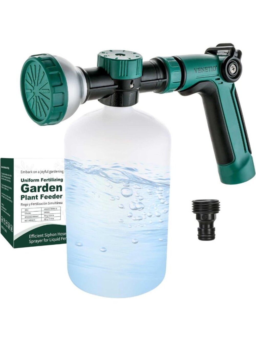 8-Dial Hose End Sprayer for Liquid Fertilizer & Soap | Lawn & Garden Feeder